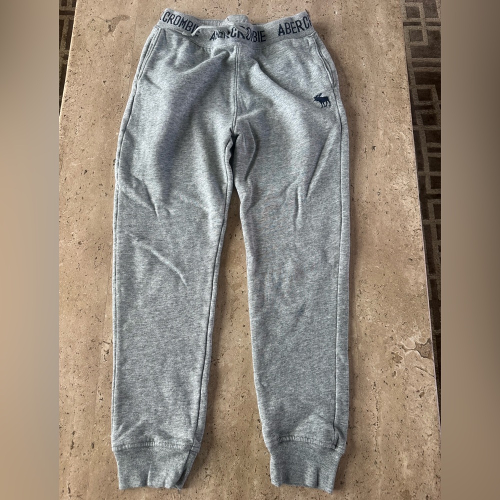 abercrombie kids Light Gray Fleece Sweatpants